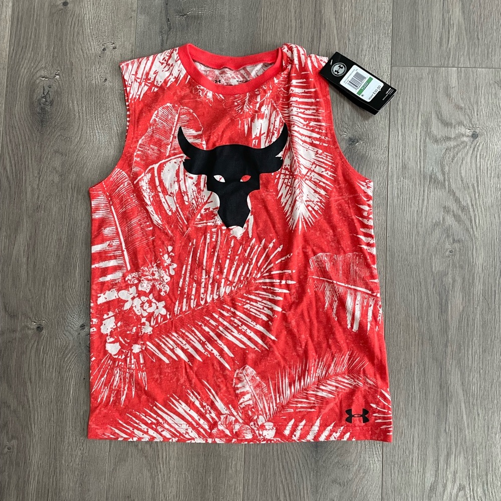 Youth Boys Under Armour Project Rock Sleeveless TShirt